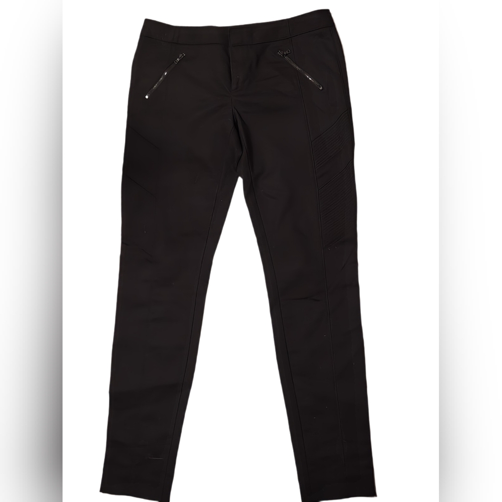 Club Monaco Black Trousers with Zipper Accents